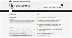 Desktop Screenshot of electoraloffice.gov.dm